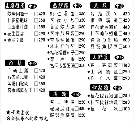 單點菜單